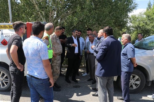 Kaymakamımız, Oğlaksuyu ve Ataköy Köyünde yapılması planlanan "dere ıslah" çalışması hakkında yetkililerden bilgi aldı.